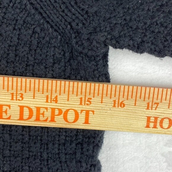 Loft Sweater Womens Extra Small Black Red Floral Crewneck Knit Ladies Sweater - Picture 7 of 10